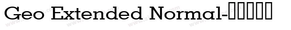 Geo Extended Normal字体转换